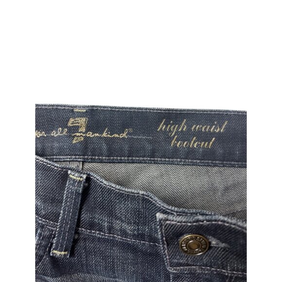 7 for all Mankind High Waist Bootcut Dark Wash Denim Jeans - Picture 7 of 8
